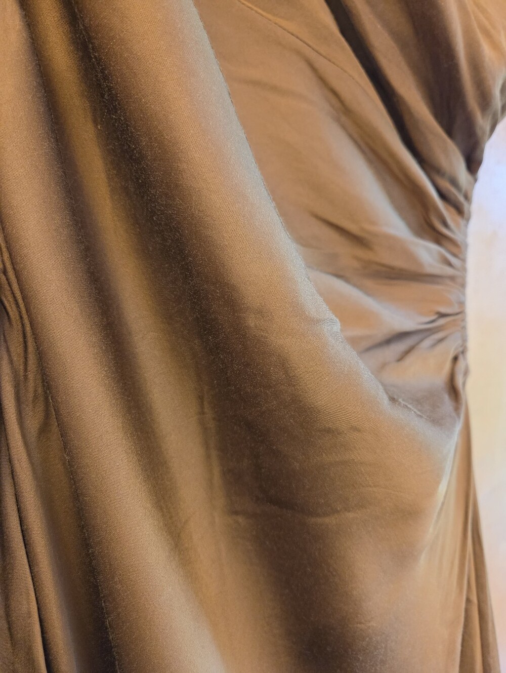 A.L.C. Women's Satin Penny Dress in Aged Bronze, Size 6, $595 - Picture 14 of 15